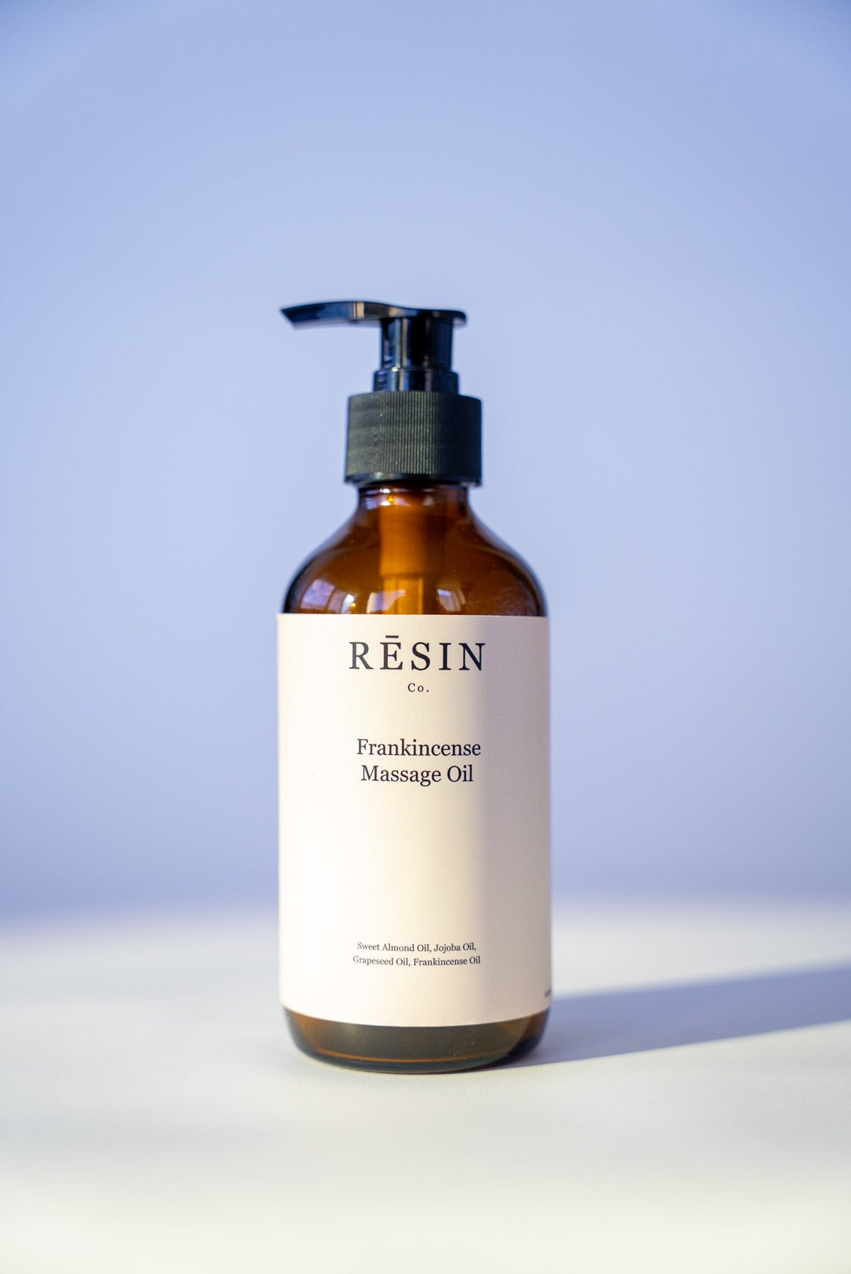 Frankincense Massage Oil amber pump bottle
